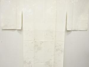 未使用品　流水に光悦垣・草花模様織り出し　長襦袢